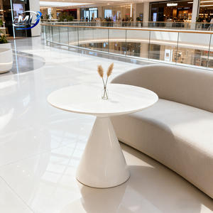 Mesa de Comedor Redonda de Fibra de Vidrio, Diseño Moderno y Creativo, Estilo Ligero y Lujoso, para Muebles de Hogar - Product Image 5