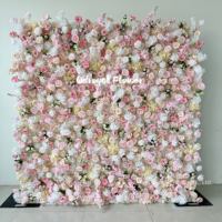 Großhandel Hochwertige Bunte Künstliche Blumenwand-Rolle 8ft*8ft Blumenpanel für Hochzeitsdekorationen
