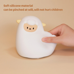 <span class=keywords><strong>Alcapa</strong></span> Sheep recargable táctil de silicona blanca lindo Rgb que cambia de Color lámpara Led dormitorio Animal luz de noche para niños - Product Image 3
