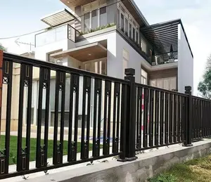 Dekoratif düşük fiyat yüksek kalite ucuz ferforje çit Metal balkon korkulukları