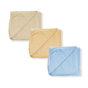 Couverture pour nouveau-né en coton biologique doux et personnalisé, emmaillotage lavable en Jacquard pour bébé - Product Image 3