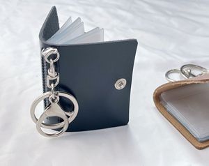 Mini Álbum de Fotos de Cuero PU con Impresión UV de 2 Pulgadas, Llavero con 20 Bolsillos, Elegante Regalo de Acero Inoxidable para Familiares, Amigos y Enamorados - Product Image 2