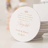 Sous-verres en papier résistant à l'eau personnalisés pour hôtel, sous-verres en carton épais pour verres à boire