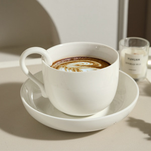 Tasse à café en céramique classique HENITUER MH1637-400cc 400ML, tasse à eau minimaliste, tasse à thé de bureau - Product Image 3