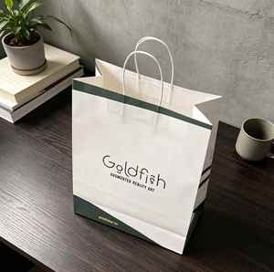ถุงกระดาษคราฟท์สำหรับช้อปปิ้ง บรรจุภัณฑ์เสื้อผ้า ถุงกระดาษคราฟท์สีน้ำตาลสำหรับใส่ของขวัญ พร้อมโลโก้ของคุณเอง - Product Image 1