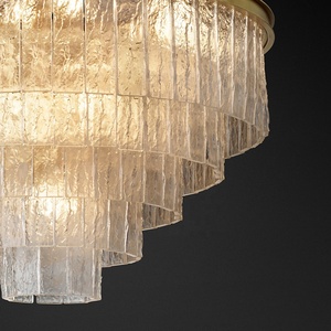Lustre moderne en cristal de Murano, <span class=keywords><strong>grand</strong></span>, rond ou rectangulaire, pour décoration de luxe, mariage, salon, hôtel - Product Image 5