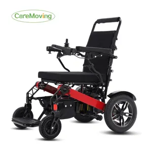 Silla de ruedas eléctrica para discapacitados, de aluminio, ligera y plegable