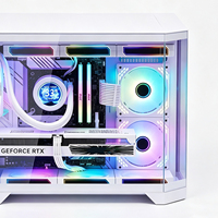 Boîtier d'ordinateur de jeu en verre trempé au design élégant et personnalisé Meiya's White Tower pour les joueurs de PC