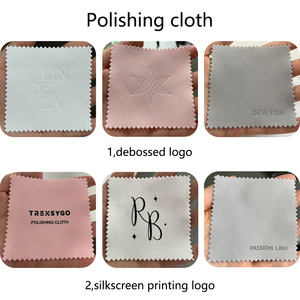 8x8cm Wholesale Customized Logo Premium Anti Tarnish Microfiber Suede Jewelry <strong>Polishing</strong> <strong>Cloth</strong> - Product Image 5