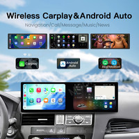 Autoradio MOOKAKA double écran tactile QLED 10,1 pouces Android 15 pour Mitsubishi Outlander 2014-2022 avec GPS et CarPlay, lecteur vidéo automobile