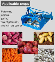 Machine de récolte de pommes de terre, de patates douces et de carottes montée sur tracteur agricole, haute productivité, automatique, à moteur