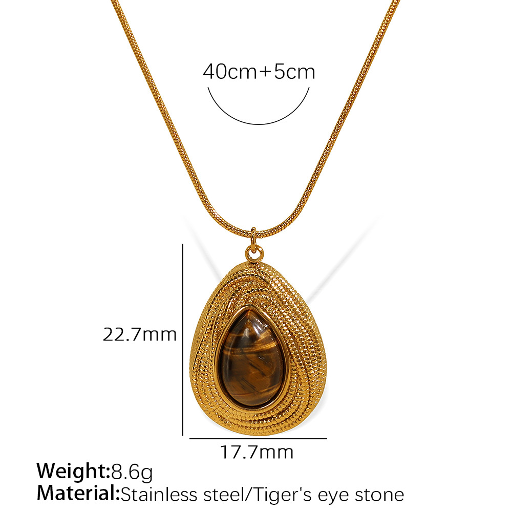Collier en or œil de tigre XL309