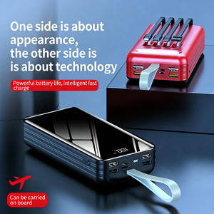 พาวเวอร์แบงค์คุณภาพสูง PD 22.5W แบบพกพา พร้อมหน้าจอ LED - แบตเตอรี่ Li-Polymer ความจุ 20000mAh ช่องเสียบ USB Type-C คู่ สายในตัว - Product Image 2