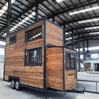 Kits de maisons préfabriquées de haute qualité, structure en acier, maison modulaire de luxe en conteneur, petite maison en bois avec roues