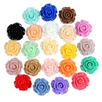 Fleurs de rose en résine et breloques animales en gros pour la fabrication d'accessoires capillaires DIY, de pinces BB, de coques de téléphone, de chaussures et de bijoux