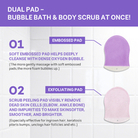 Gant de Bain Exfoliant Double Face OEM à Marque Privée avec Mousse Oxygénée pour une Peau Lisse et Soin des Jambes de Fraise