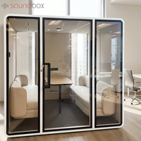 Cabine de réunion téléphonique insonorisée professionnelle pour bureau, mobile, facile à installer, pour 4 à 6 personnes