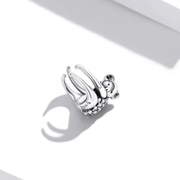 925 argent Sterling mignon Koala oreille manchette pour femmes boucles d'oreilles en argent bijoux fins Koala boucles d'oreilles amoureux cadeau SCE1338