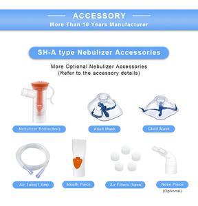 เครื่องพ่นละอองบีบอัดสำหรับเด็กและผู้ใหญ่อุปกรณ์ทางการแพทย์เครื่องพ่นละอองคอมเพรสเซอร์แบบลูกสูบ - Product Image 6