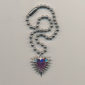 Collier pendentif cœur rouge, motif couple, style gothique hip-hop punk, chaîne en alliage plaqué or, pour hommes et femmes, style bouddhiste - Product Image 6