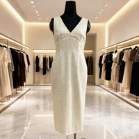 Robe longue maxi personnalisée à col en V profond, sans manches, en coton, taille haute, brodée de fleurs, imprimé floral, pour femmes
