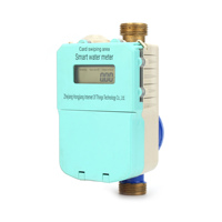 Compteur d'eau intelligent prépayé numérique à carte IC, marque FMT, IP65, fileté, origine Chine, usage domestique, 4 points, vente en gros usine