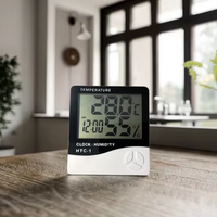 Tren Terbaru Timer Memasak Mini dengan Layar LCD Plastik ABS, Termometer, Bertenaga Baterai, Waktu Tetap 1-6 Jam untuk Penggunaan Dapur