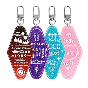 Lovely Customizable Acrylic <b>Key</b> Charms with Glitter Detail for Motel <b>Key</b> Management & Fashion Decoration - Product Image 2