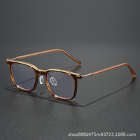 Nouvelle monture de lunettes carrée en métal style rétro punk 2026 pour hommes, tendance, anti-lumière bleue, sans correction, avec revêtement HMC, verres simples
