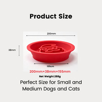 Gamelle anti-glouton en silicone pour animaux de compagnie, design Père Noël de Noël, pour chiens et chats, plateau d'alimentation lente, vaisselle pour animaux