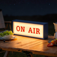 Boîte à lumière LED personnalisée en usine avec panneau remplaçable, fonctionnant sur batterie rechargeable, sans fil, signalétique lumineuse