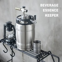Vente chaude, seau en acier inoxydable pour brassage à domicile, 5 L, avec distributeur de bière, refroidissement pendant 12 heures, facile à transporter