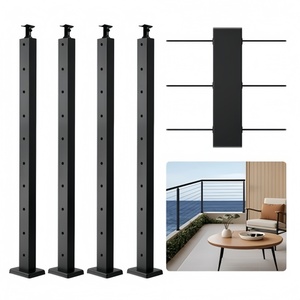 Modern <strong>Design</strong> Stainless Post Balcony Handrail Balustrade Outdoor <strong>Stair</strong> Terrace Tube <strong>Railing</strong> - Product Image 3