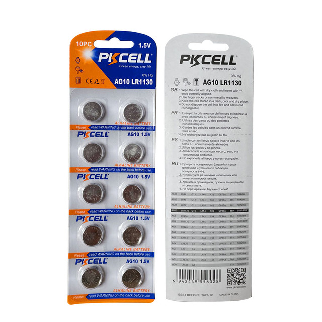 AG10 LR1130 LR54 1.5V Alkaline Button Cell Batteries for Consumer Electronics Toys & Home Appliances- Brand