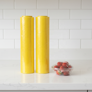 Pellicola in PVC per Supermercati di Frutta, Rotolo Jumbo Antiappannamento da 3000m, Pellicola <span class=keywords><strong>Estensibile</strong></span> per Imballaggio <span class=keywords><strong>Alimentare</strong></span> ad Alta Trasparenza - Product Image 1