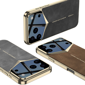 Funda Ultrafina para iPhone 16/17 Pro Max, de PC y Cuero, Resistente a Impactos y Agua, con Diseño de Cuero Esmerilado para Apple 17 Pro - Product Image 1