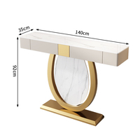 Console moderne en fer minimaliste avec rangement pour petits espaces, entrées étroites, appartements, villas et hôtels