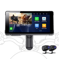 Ultra-mince 5.5 pouces étanche moto carplay navigation android auto écran tableau de bord enregistreur sans fil smartphone moniteur