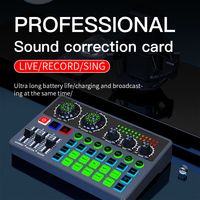 Carte son pour diffusion en direct F99, interface audio, batterie 10H, double entrée micro, effets DSP, suppression du bruit sans fil pour téléphone et PC