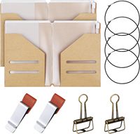 Porte-documents en kraft personnalisé, étui à fermeture éclair, porte-stylo, pince à reliure et élastiques, accessoires de voyage