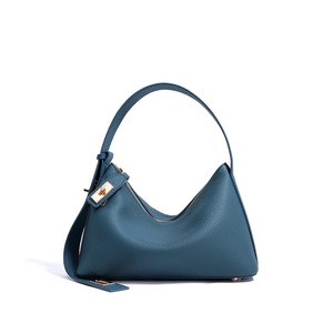 <b>Pillow</b> <b>Shape</b> Pattern Grain Real Leather Tote Handbag for Lady Zipper Closure Crossbody Shoulder Bag - Product Image 4