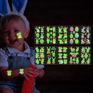 Nuovi adesivi per <span class=keywords><strong>tatuaggi</strong></span> Easter impermeabili e luminosi al buio per bambini <span class=keywords><strong>tatuaggi</strong></span> decorativi carini - Product Image 1
