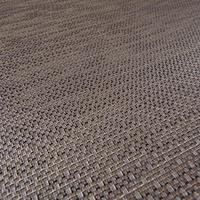 Revêtement de sol en vinyle tissé effet bois de luxe, résistant aux taches, avec bordure métallique assortie pour la décoration de villas et de bureaux haut de gamme