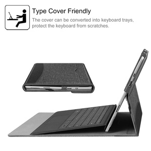 Étui en cuir pour ordinateur portable Microsoft Surface Pro 7/6/5/4/3 10,1 pouces, compatible avec le clavier Type Cover - Product Image 4