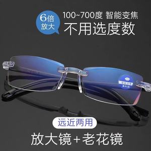 Lunettes de lecture à zoom intelligent, sans monture, verres PC AC, légères, unisexes, origine Jinhua, motifs porte-bonheur - Product Image 2