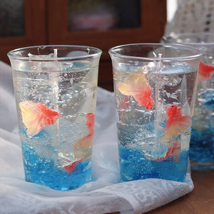 Vela Aromática LANJO Blue Fish de Gel y Cera, Hecha a Mano, Ecológica, de Combustión Lenta, Perfume Creativo para Dormitorio, en Vaso de Vidrio, para Acción de Gracias - Product Image 4