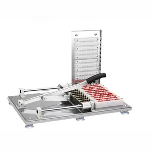 Máquina inteligente de pinchos de cubos de carne de 35cm, barbacoa, barbacoa, Kebab Satay, caja para hacer pollo, equipo sesgado