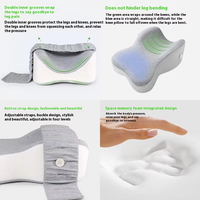 Oreiller de genou et de jambe portable en mousse à mémoire de forme et coton, réglable pour dormir sur le côté, pour dropshipping et agent de fulfillment Shopify 2026
