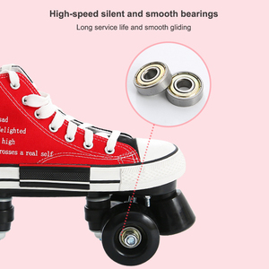 <span class=keywords><strong>Patines</strong></span> de Ruedas EACH Canvas <span class=keywords><strong>Quad</strong></span> con Ruedas Brillantes, <span class=keywords><strong>Patines</strong></span> Unisex para Hombre y <span class=keywords><strong>Mujer</strong></span>, <span class=keywords><strong>Patines</strong></span> para Adultos - Product Image 3
