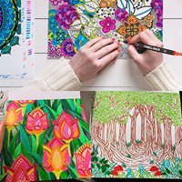 Ensemble de 60 stylos à double pointe pour aquarelle, crayons de couleur en plastique pour les fournitures artistiques, stylos pinceaux pratiques et polyvalents